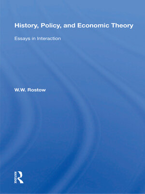 cover image of History, Policy, and Economic Theory